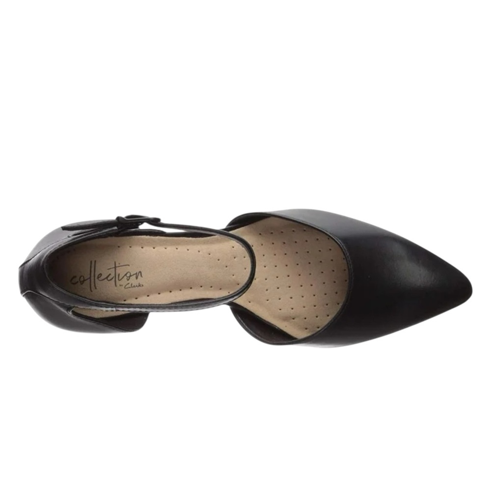 Clarks Linvale Edyth Leather Strappy Kitten Heels 9 - Picture 2 of 13